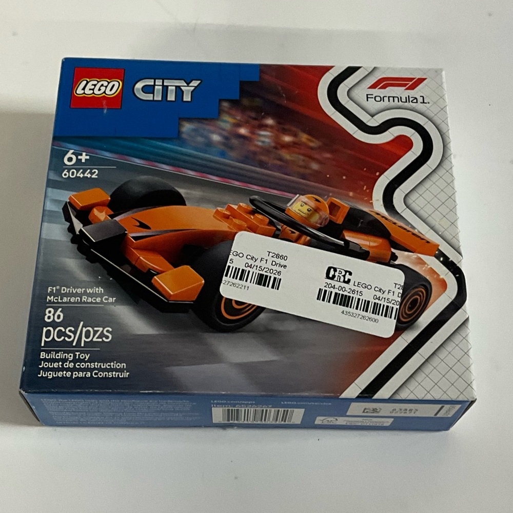 LEGO CITY F1 Driver with Mclaren Race Car 60442 Brand New Sealed 86 Pieces NEW
